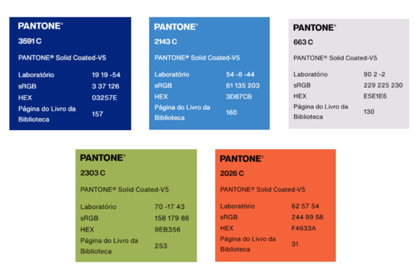 Paleta de Cores - Pantone FACELI - Horizontal